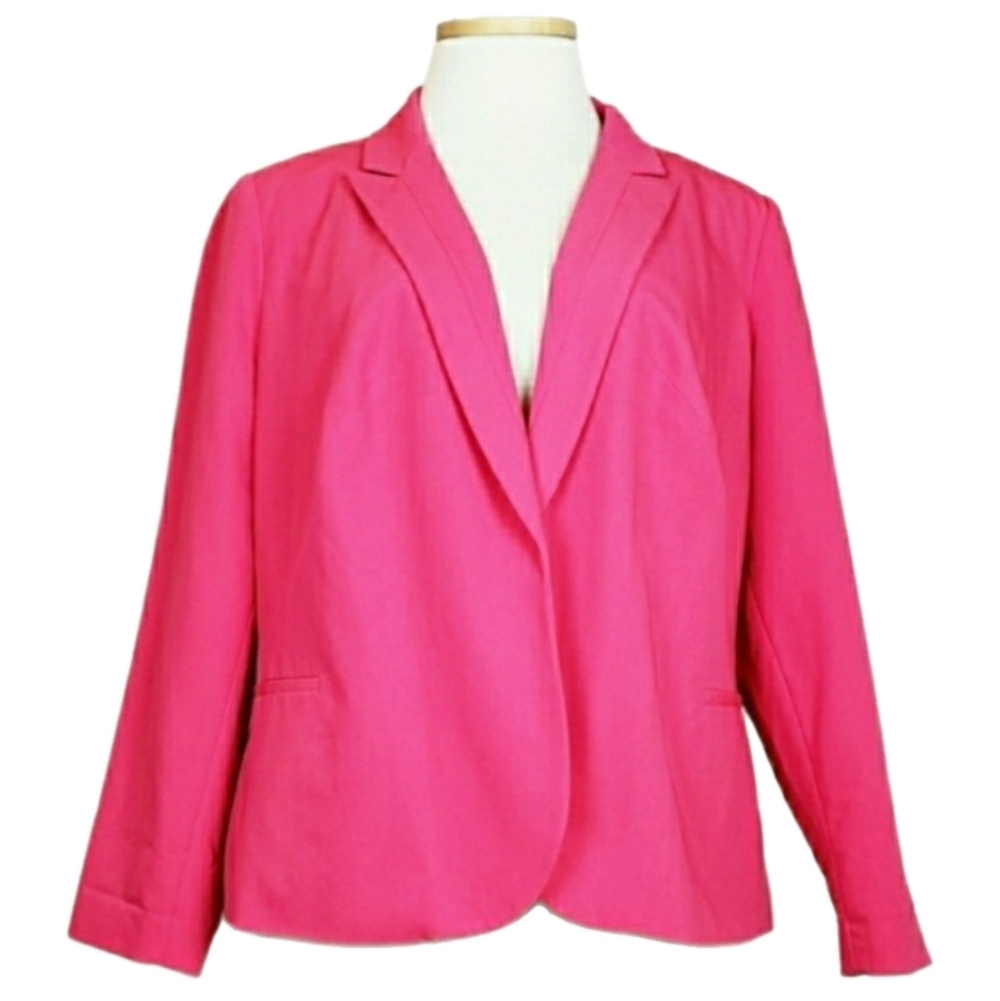 Worthington Bright Pink Open Front Jacket